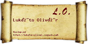 Lukáts Olivér névjegykártya