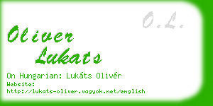 oliver lukats business card